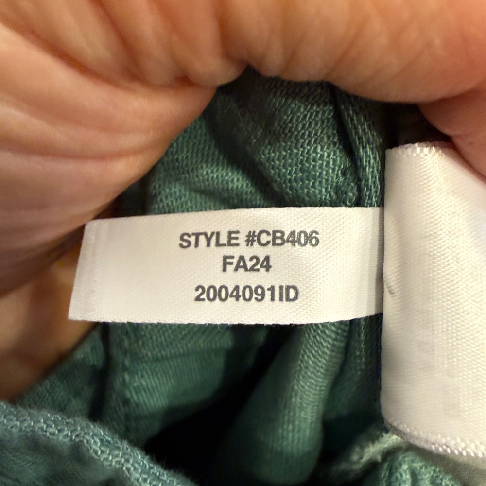 J. Crew Re-Imagined Seafoam Green Paperbag Pants with Tie Belt Cotton Sz 14 - Picture 8 of 14